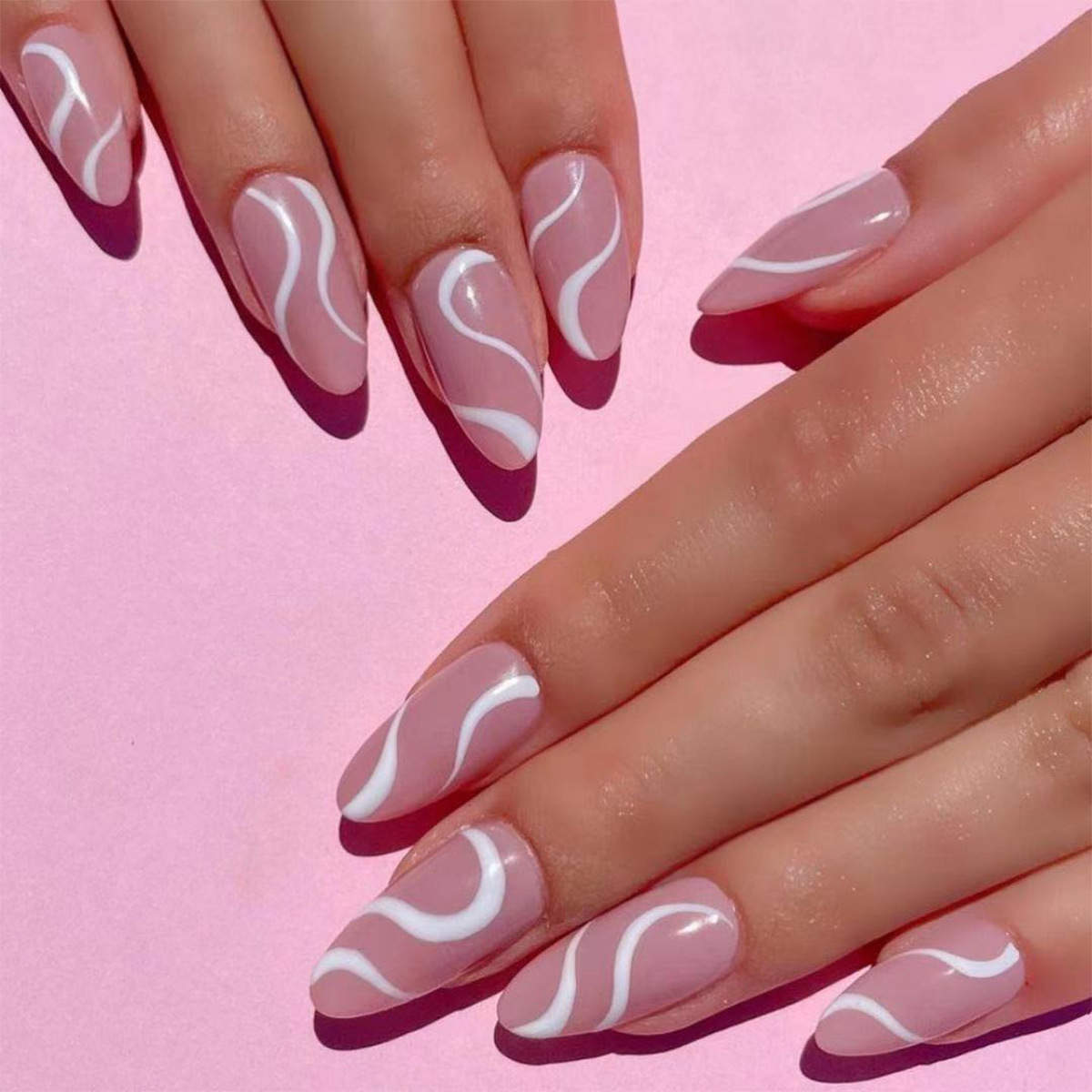 Pretty Pink Press On Nails